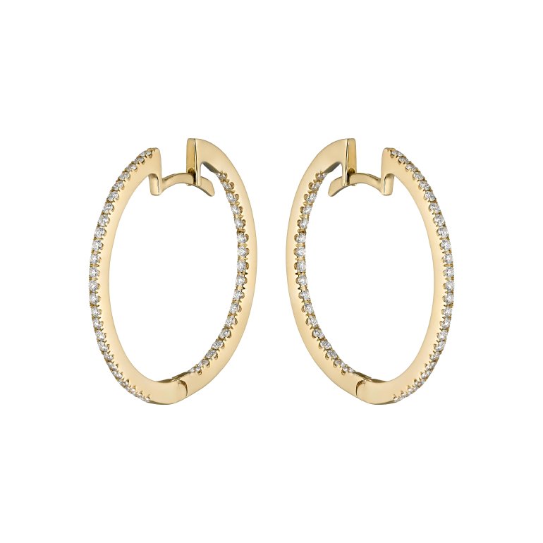 Guldbrandsen: Lux Creoler - Str. 2 - Guld - Brillanter - GUE039-Y