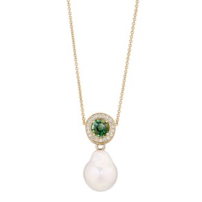 Guldbrandsen: Roset Vedh�ng - Guld - Brillanter - Turmalin - GUE272-VED