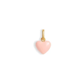 Jane K�nig: Pale Pink Coral Heart Vedh�ng - Guld - GULD-PPHV