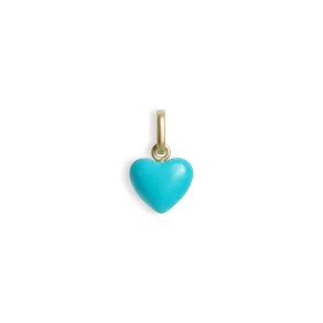 Jane K�nig: Turquoise Heart Vedh�ng - Guld - GULD-THV