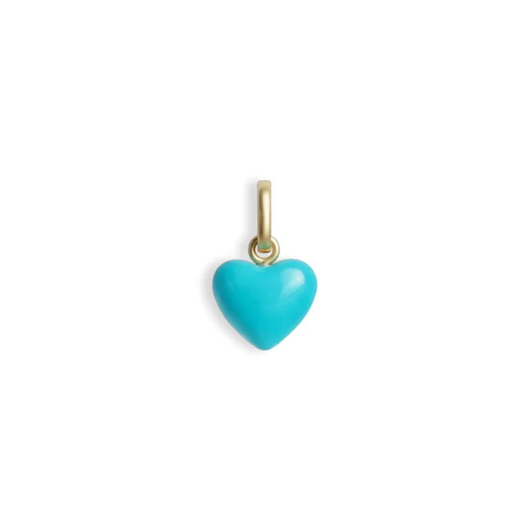 Jane K�nig: Turquoise Heart Vedh�ng - Guld - GULD-THV