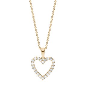 Guldbrandsen:  Hjerte Vedhng - Mellem - Guld - Brillanter - GUP015-M-RG