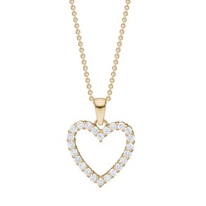 Guldbrandsen:  Hjerte Vedhng - Stor - Guld - Brillanter - GUP016-L-RG