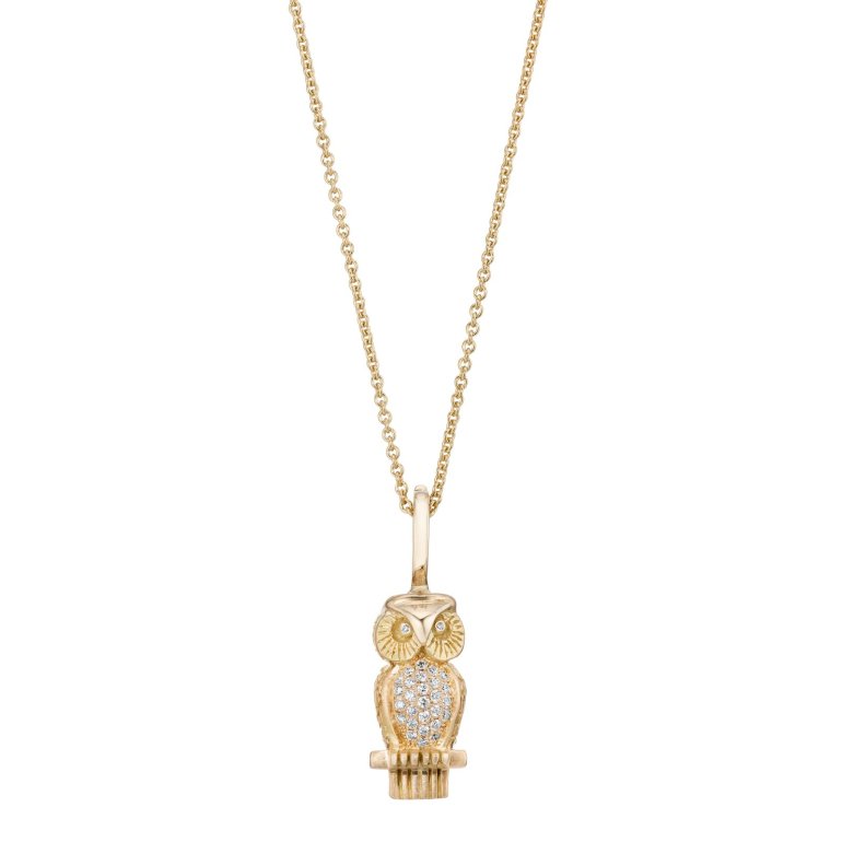 Guldbrandsen: Ugle Vedh�ng - Guld - Brillant - GUP275