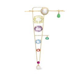 Guldbrandsen Juveler: COLUMBINE BROCHE - Guld - Mix sten - GUT273-53715