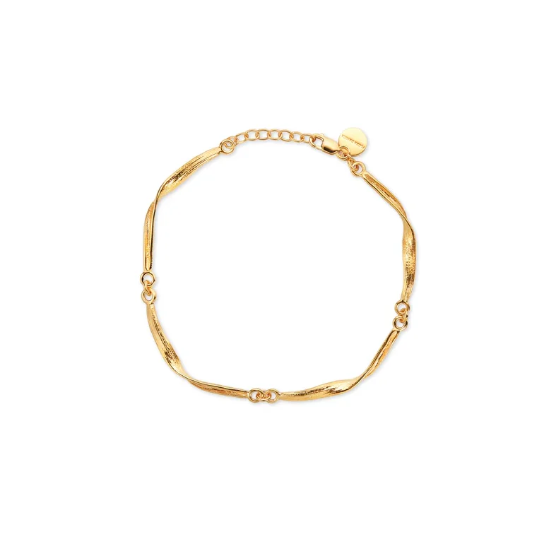 Flora Danica: Grs armbnd - forgyldt slv - Gr-BR-G