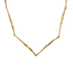 Flora Danica: Grs - Halskde - forgyldt Slv - GR-Ne-G