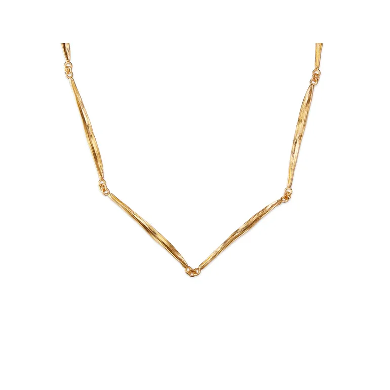 Flora Danica: Grs - Halskde - forgyldt Slv - GR-Ne-G