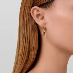 Julie Sandlau: Leela Earrings reringe - Forgyldt slv - Smokey - HKS750GDSMCRCZ