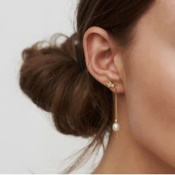 Julie Sandlau: Tasha reringe - White Pearl - Forgyldt slv - HKS704GDWHPLCZ