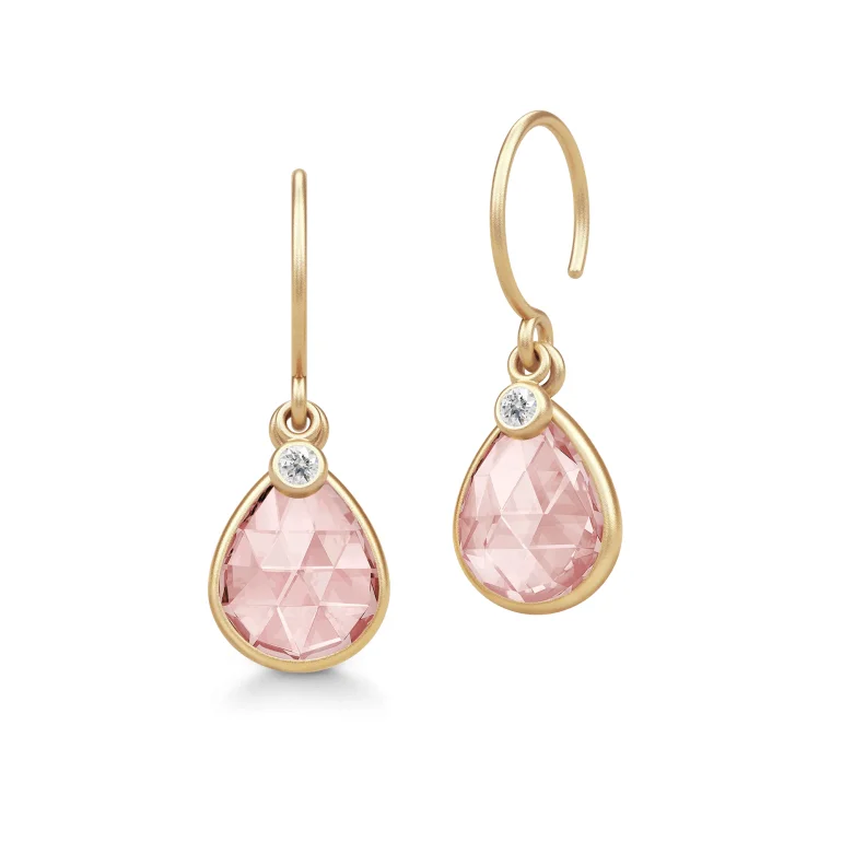 Julie Sandlau: Leela Earrings reringe - Forgyldt slv - Dusty Rose - HKS750GDDSROCRCZ