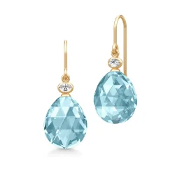 Julie Sandlau: Ofelia Earrings �reringe - Forgyldt s�lv - Ice Blue - HKS780GDIBCRCZ