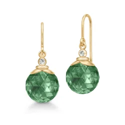 Julie Sandlau: Berry Earrings reringe - Turmalin - Forgyldt slv - HKS788GDTMCRCZ