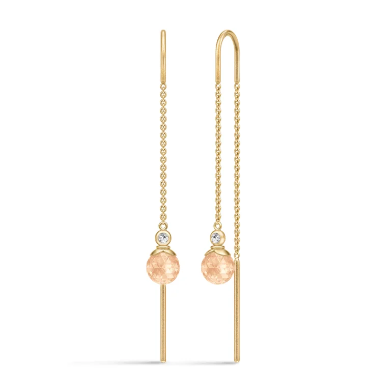 Julie Sandlau: Berry Chain - Kde rering - Peach Morganite - Forgyldt slv - HKS790GDPEACRCZ