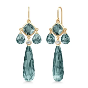 Julie Sandlau: Ofelia Chandeliers rering - Forgyldt slv - Midnight Blue - HKS822GDMDCRC