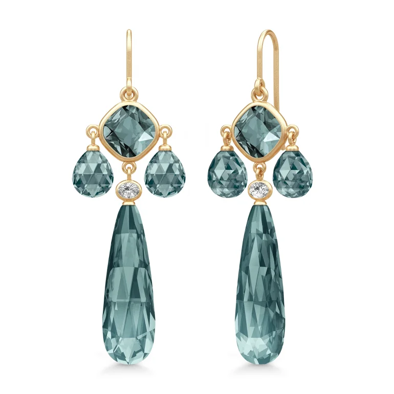 Julie Sandlau: Ofelia Chandeliers rering - Forgyldt slv - Midnight Blue - HKS822GDMDCRC