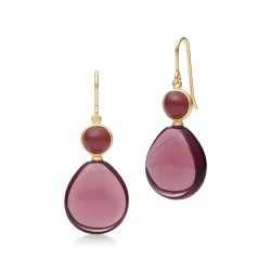Julie Sandlau: Prime Drop - �rering - Rhodolite Crystal - Forgyldt s�lv - HKS842GDRHOCR