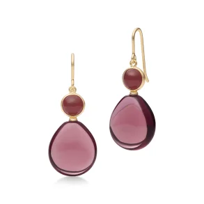 Julie Sandlau: Prime Drop - �rering - Rhodolite Crystal - Forgyldt s�lv - HKS842GDRHOCR