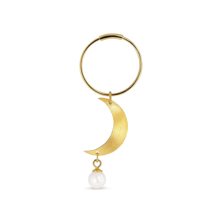 Jane Knig: Half Moon Creole with pearl rering - HMCP-XJK24-1-G