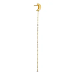 Jane K�nig: Half Moon Chain Stud �rering - �restik - HMCS-XJK24-1-G
