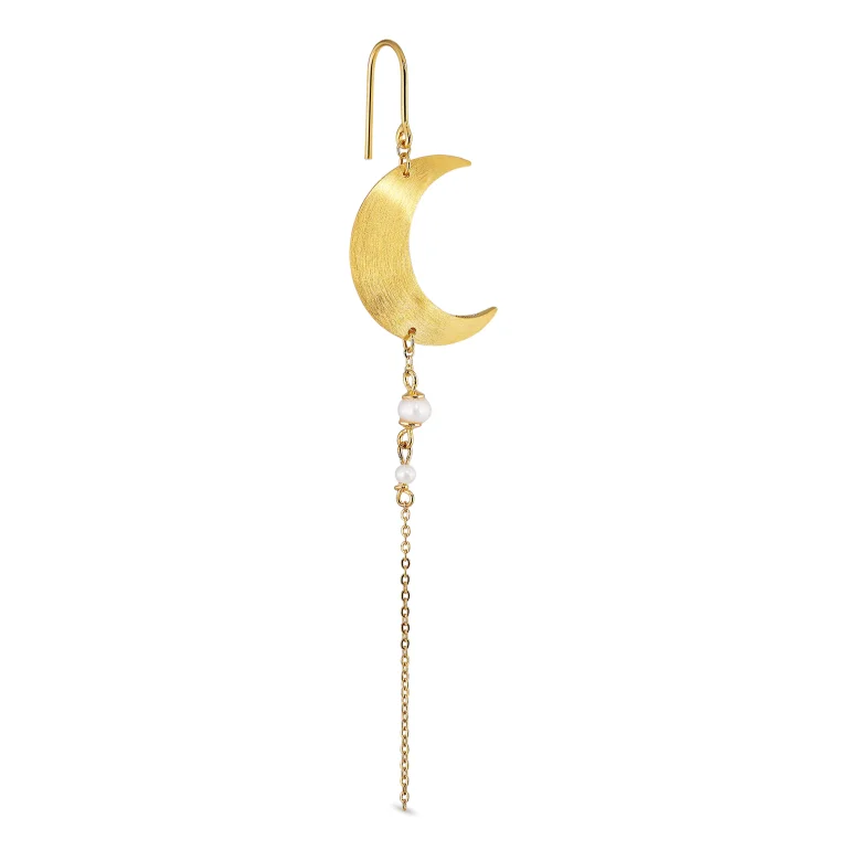 Jane Knig: Half Moon with pearl rering - restik - HMEP-XJK24-G Venstre