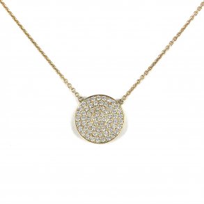 Guldbrandsen:  Signet Halskde - Stor - Guld - Brillanter - UNI70