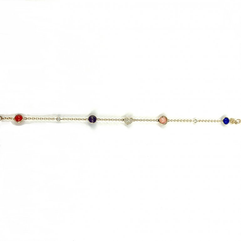 Guldbrandsen: Designarmbnd - Guld - Brillanter og delsten - GUB188