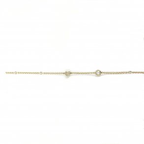 Guldbrandsen: Designarmbnd - Guld - Brillanter og Perle -  GUB105-P