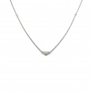 Guldbrandsen:  Hjerte Halskde - Hvidguld - Brillanter -  GUN134-WG