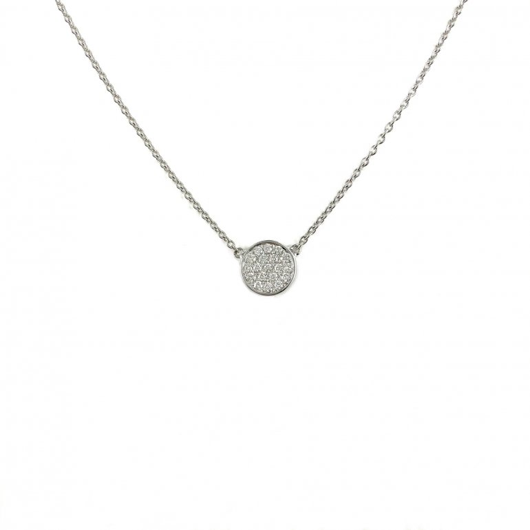 Guldbrandsen:  Signet Halskde - Hvidguld - Brillanter - GUP083-WG