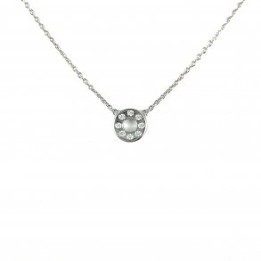 Guldbrandsen:  Signet Halskde - Hvidguld - Brillanter - GUP079-WG