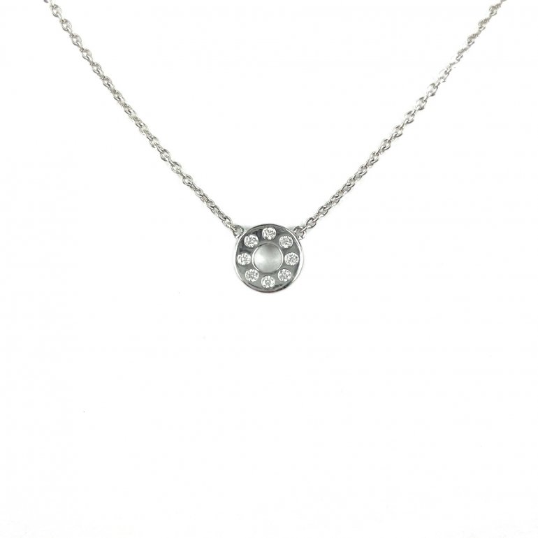 Guldbrandsen:  Signet Halskde - Hvidguld - Brillanter - GUP079-WG