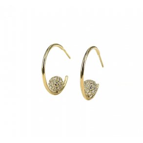 Guldbrandsen: Kugle Creoler - Guld - Brillanter - GUE158-RG