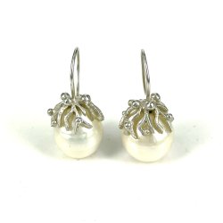 Guldbrandsen: Eventyr reringe - Store - Hvide Ferskvandsperler - UNI39