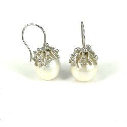 Guldbrandsen: Eventyr reringe - Store - Hvide Ferskvandsperler - UNI39