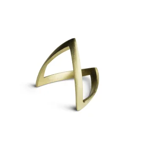 Jane K�nig: V ring - FORGYLDT Sterlings�lv - JK0129R-G