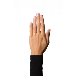 Jane K�nig: V ring - FORGYLDT Sterlings�lv - JK0129R-G
