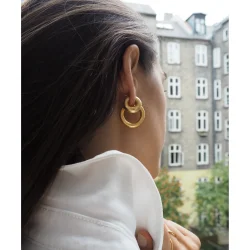 Jane Knig: Small Chunky HOOPS rering - Lille - JKSC001-G