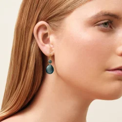 Julie Sandlau: Prime Drop - �rering - London Blue Crystal - Forgyldt s�lv - HKS842GDMDLBCR
