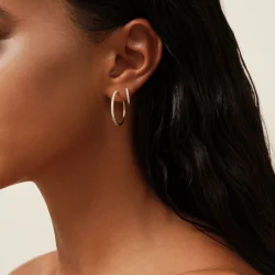 Julie Sandlau: Lulia Mini Hoops - �reringe - Guld - Brillanter - YG14-HPS158