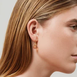 Julie Sandlau: Berry Earrings reringe - Peach Morganite - Forgyldt slv - HKS788GDPEACRCZ