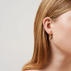 Julie Sandlau: Ofelia Earrings reringe - Peach Morganite - Forgyldt slv - HKS780GDPEAMOCRC