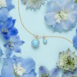 Julie Sandlau: Prime Vedh�ng - Turquoise  - Forgyldt S�lv - PD19GDTQCR