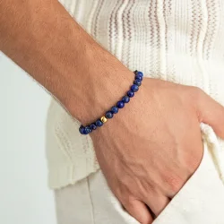 Alexander Lynggaard: Lapis Braided armbnd (6mm) - B00152