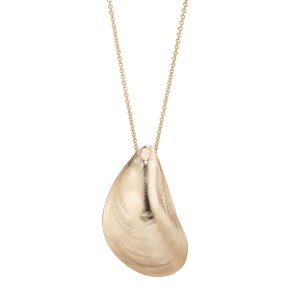Guldbrandsen: Musling Vedh�ng - Guld - Perle - MUS-30x20