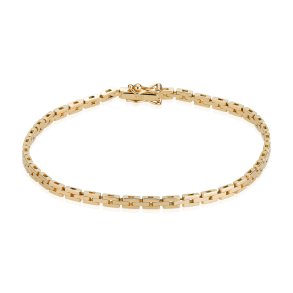 BNH: Mursten armbnd - 14kt Guld - 3 rkker - M1400318K