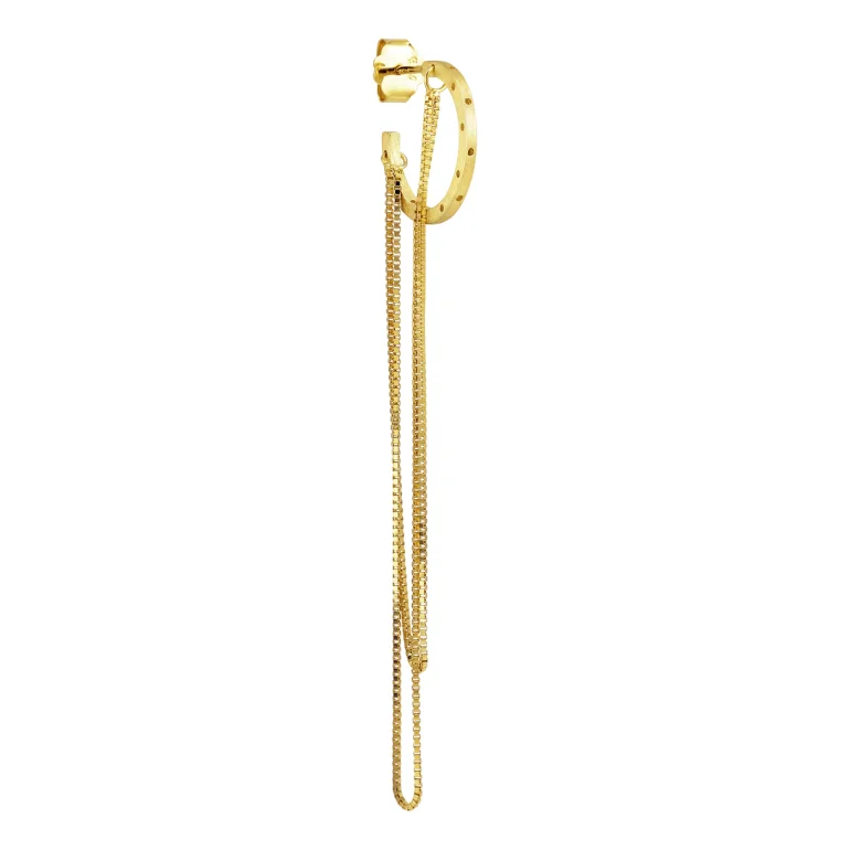 Jane K�nig: Orbis Chain Hoop �rering - �restik - Forgyldt S�lv - OCH-SS25-G