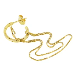 Jane K�nig: Orbis Chain Hoop �rering - �restik - Forgyldt S�lv - OCH-SS25-G
