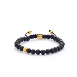 Alexander Lynggaard: Onyx Matte Braided (6mm) Armbnd - B00072