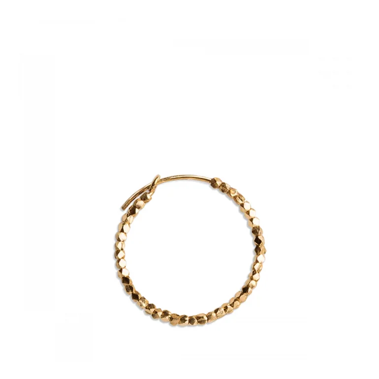 Jane K�nig: Small Bead Creole �rering - Forgyldt S�lv - P1024-G